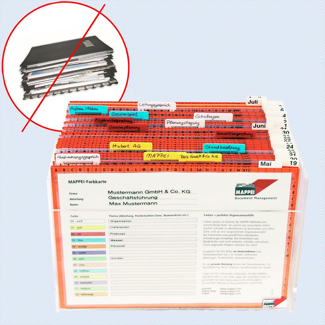 Leitkarten-Set "Tage" (1-31), Glanzkarton, orange