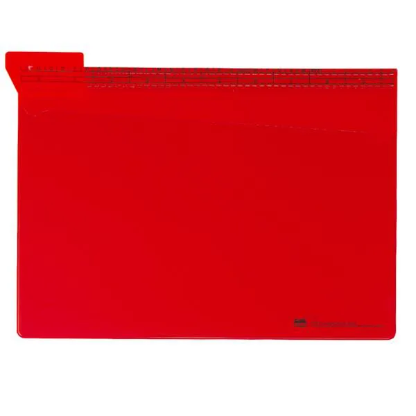 OUT-Mappe A4, m. Läuferschiene u. Signalläufer, PVC, rot
