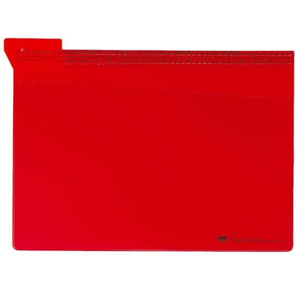 Mappei OUT-Mappe A4, mit Läuferschiene und Signalläufer, PVC, Rot