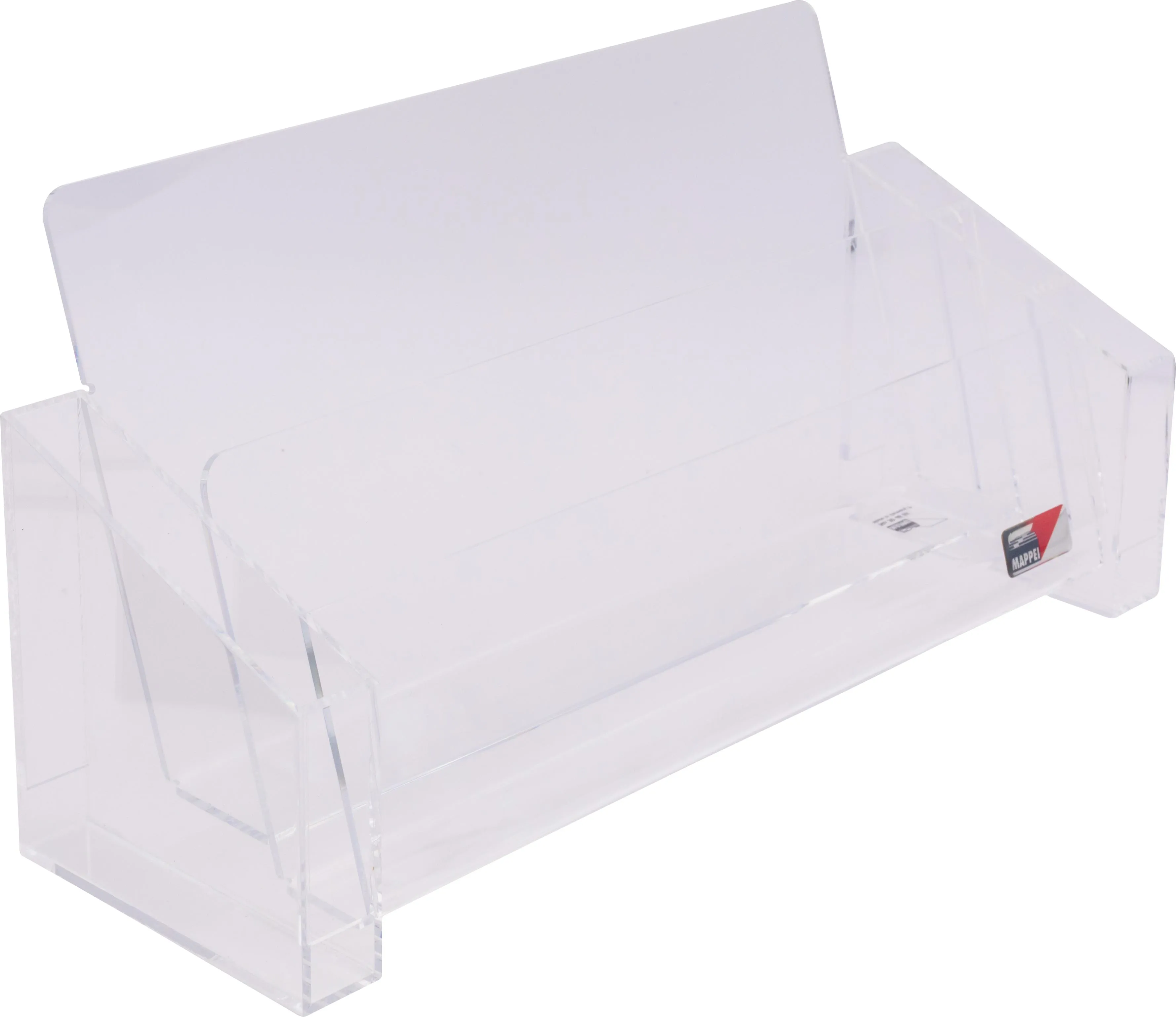 Schreibtisch-Organizer f. DIN A4, mit 2 Fächern u. Seitenfach, Acrylglas