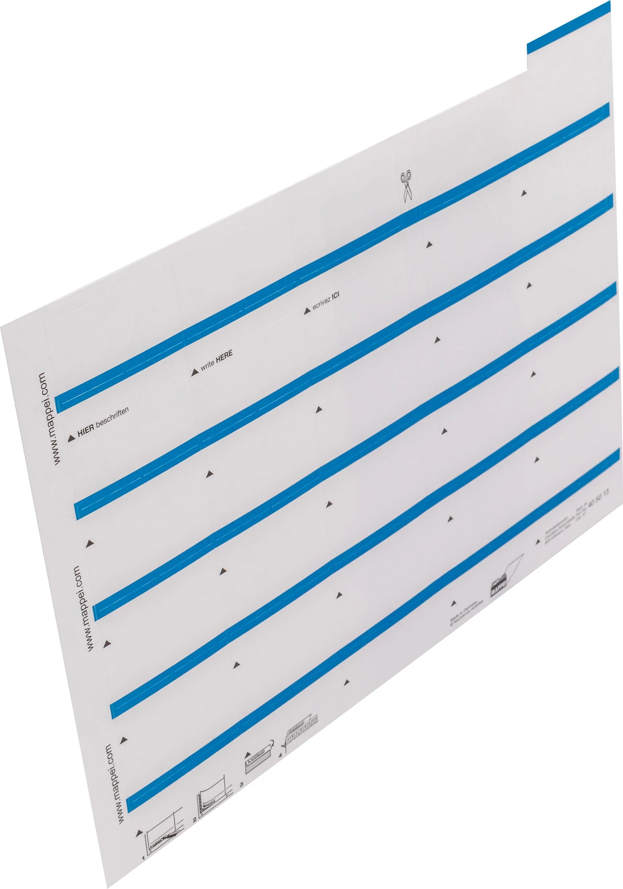 Selbstklebe-Reiter, dunkelblau, 55 mm breit, Karton