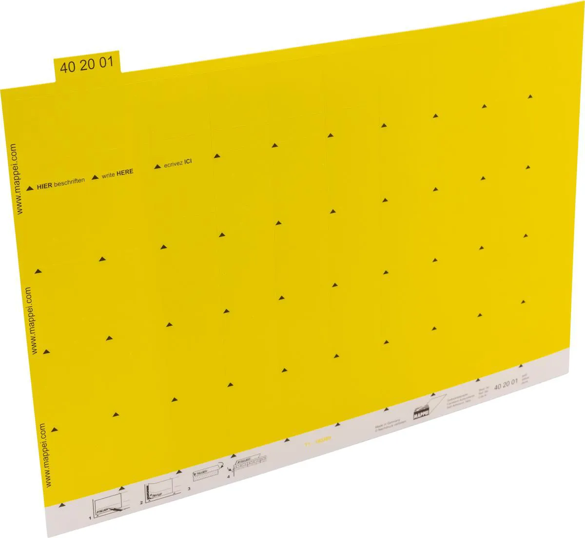 Selbstklebe-Reiter, gelb, 30 mm breit, Karton