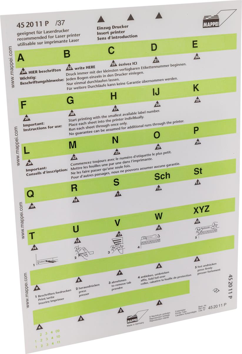 Selbstklebe-Printreiter (Folie), "A-XYZ", 30 mm breit