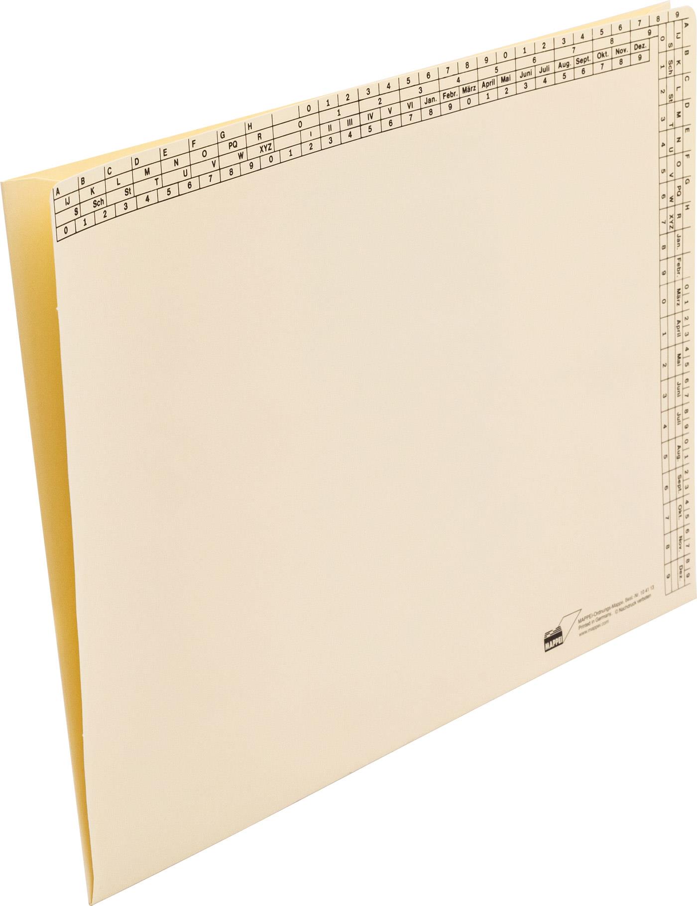 Ordnungsmappe f. DIN A4, Natronkarton, 130 g/qm