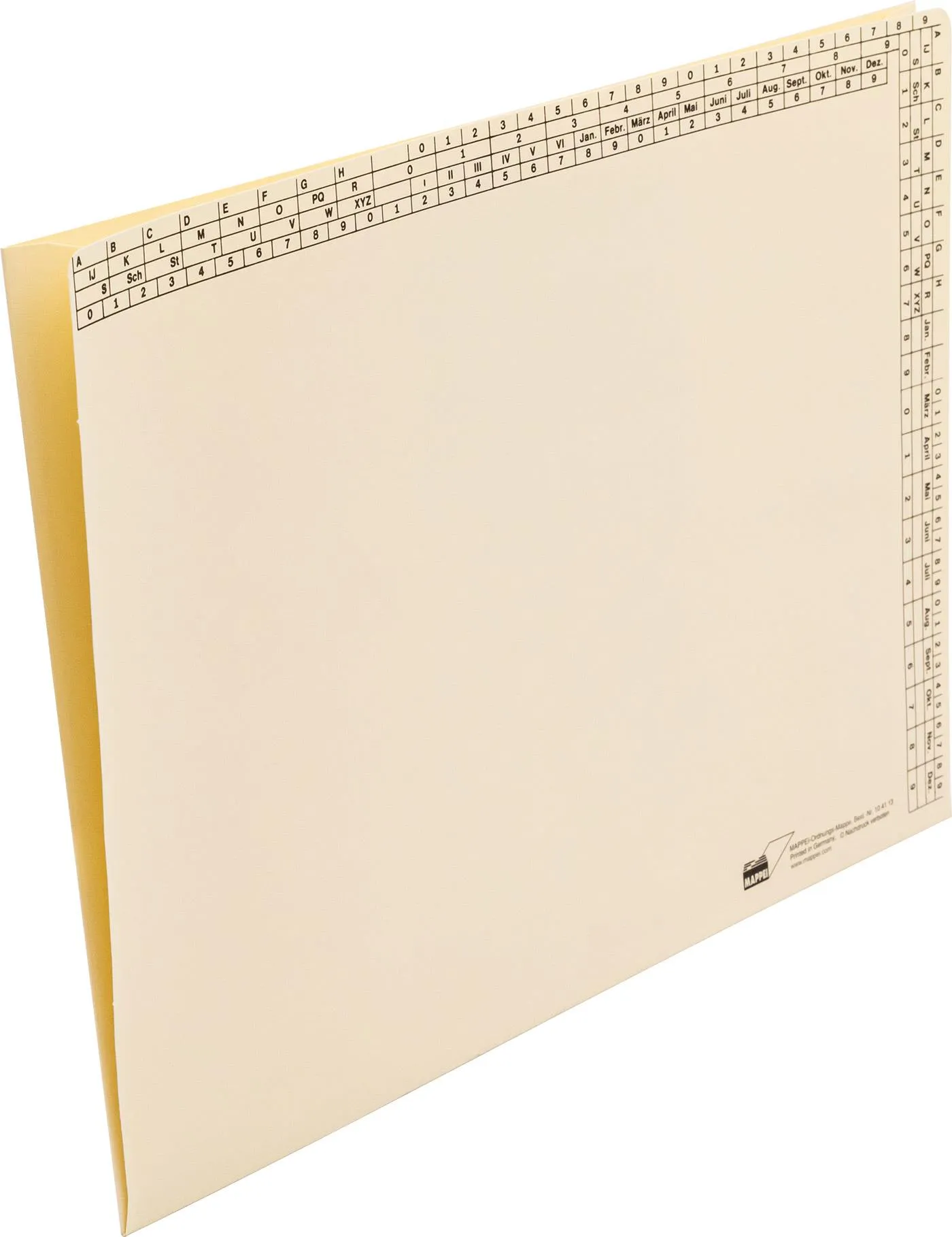 Ordnungsmappe f. DIN A4, Natronkarton, 130 g/qm