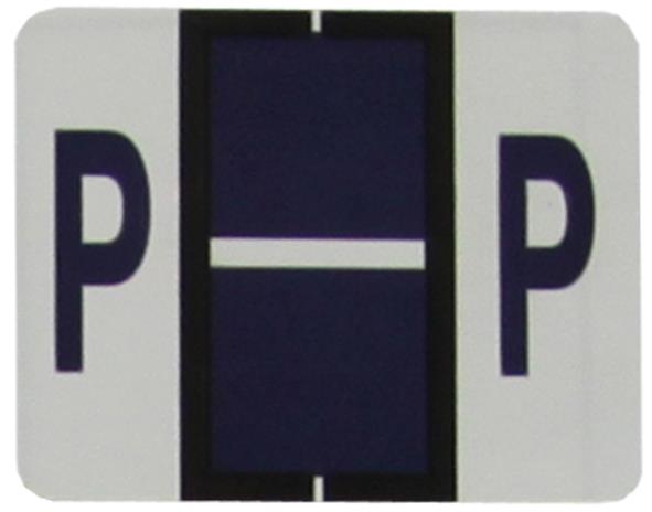 Buchstabenetikett (gross) "P", Farbe purpur, 500/Rolle