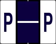 Buchstabenetikett (gross) "P", Farbe purpur, 500/Rolle