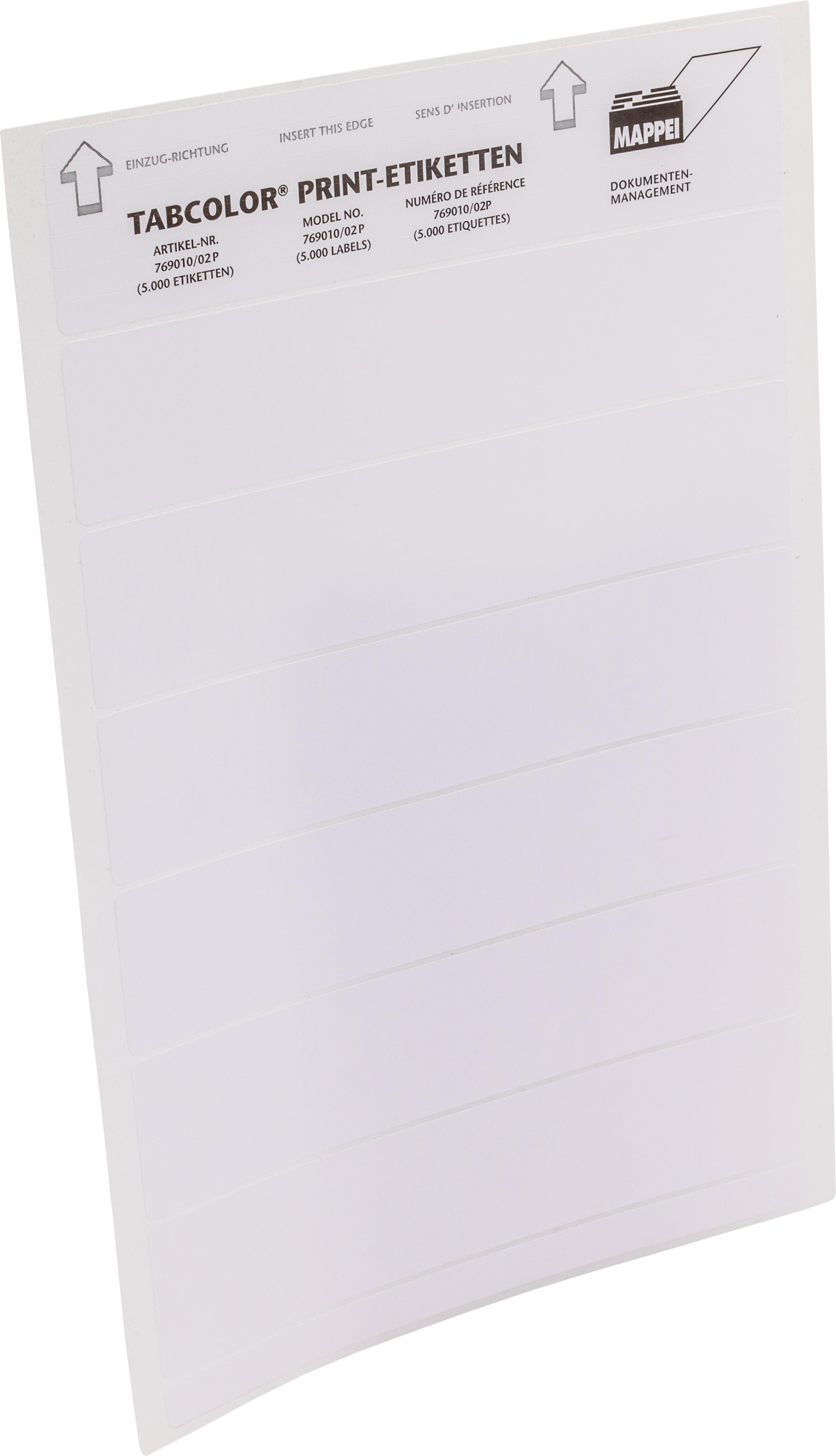 TABCOLOR-PRINT-Etikett, 197 mm, Pap., 1020 St. inkl. Lizenz