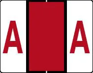 Buchstabenetikett (gross) "A", Farbe rot, 50/Bogen