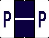 Buchstabenetikett (gross) "P", Farbe purpur, 50/Bogen
