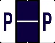 Buchstabenetikett (gross) "P", Farbe purpur, 50/Bogen
