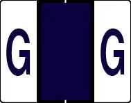 Buchstabenetikett (gross) "G", Farbe purpur, 500/Rolle-Artikelnummer-761283/07