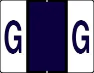 Buchstabenetikett (gross) "G", Farbe purpur, 500/Rolle
