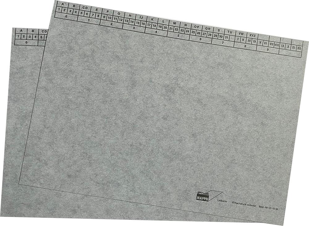 Leitkarte f. DIN A 5, Glanzkarton, 335,g/qm, grau-Artikelnummer-201096