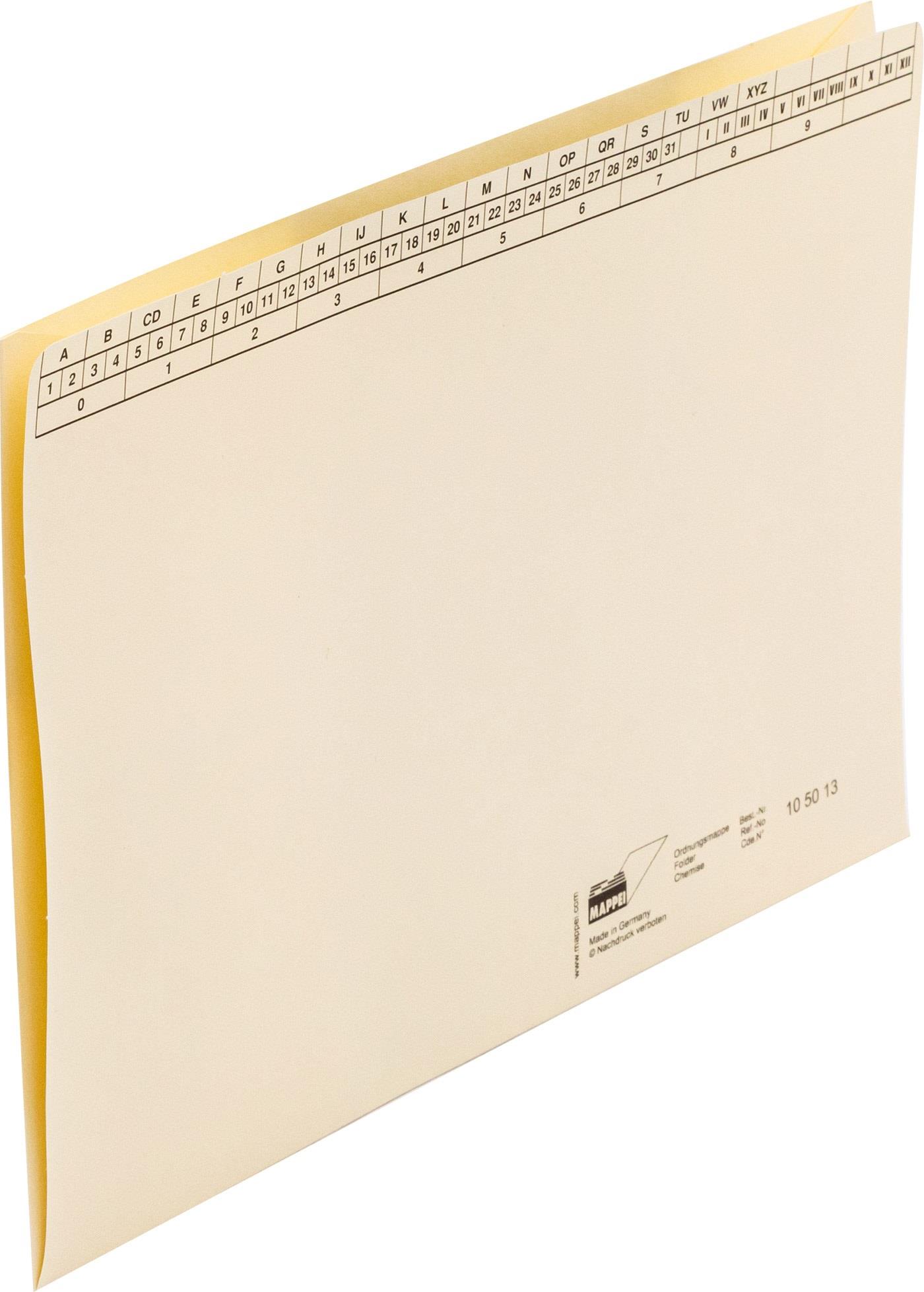 Ordnungsmappe f. DIN A 5, Natronkarton hell, 130 g/qm,