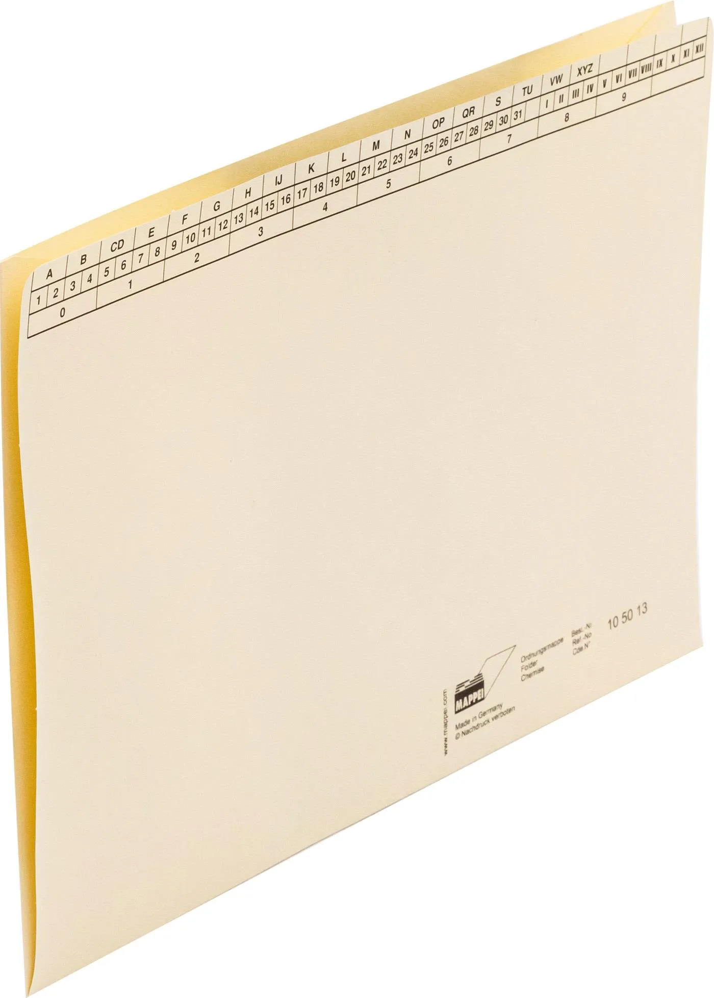 Ordnungsmappe f. DIN A 5, Natronkarton hell, 130 g/qm,