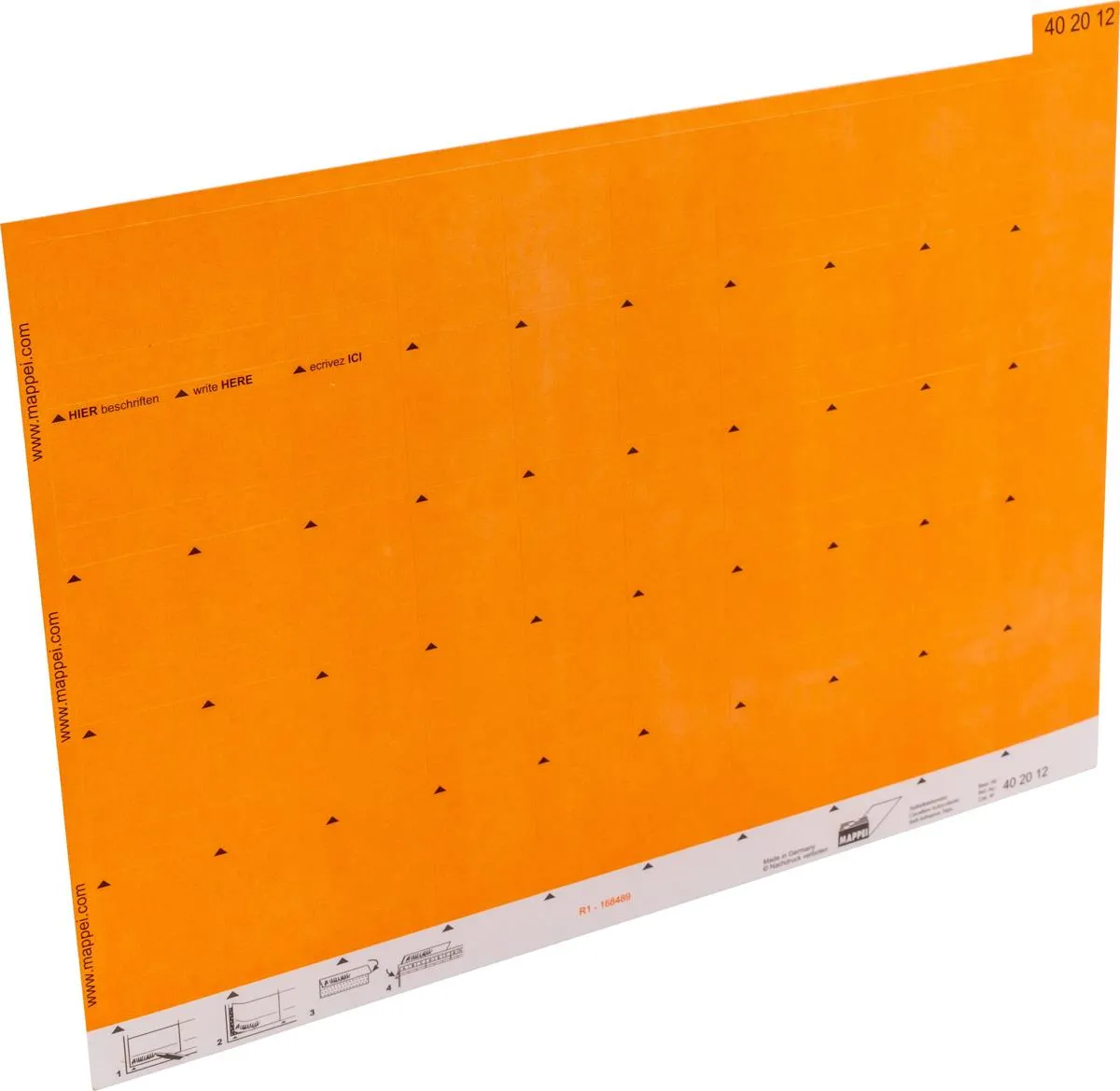 Selbstklebe-Reiter, hellorange, 30 mm breit, Karton-Artikelnummer-402012