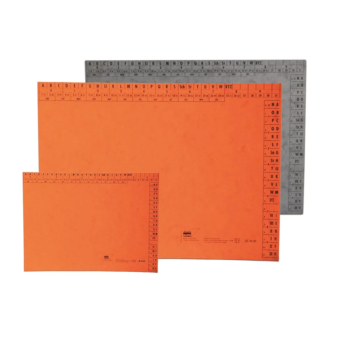Leit-/Terminkarte A4, Glanzkarton, 335 g/qm, orange-Artikelnummer-203045