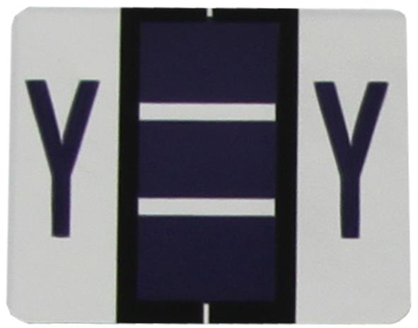 Buchstabenetikett (gross) "Y", Farbe purpur, 500/Rolle