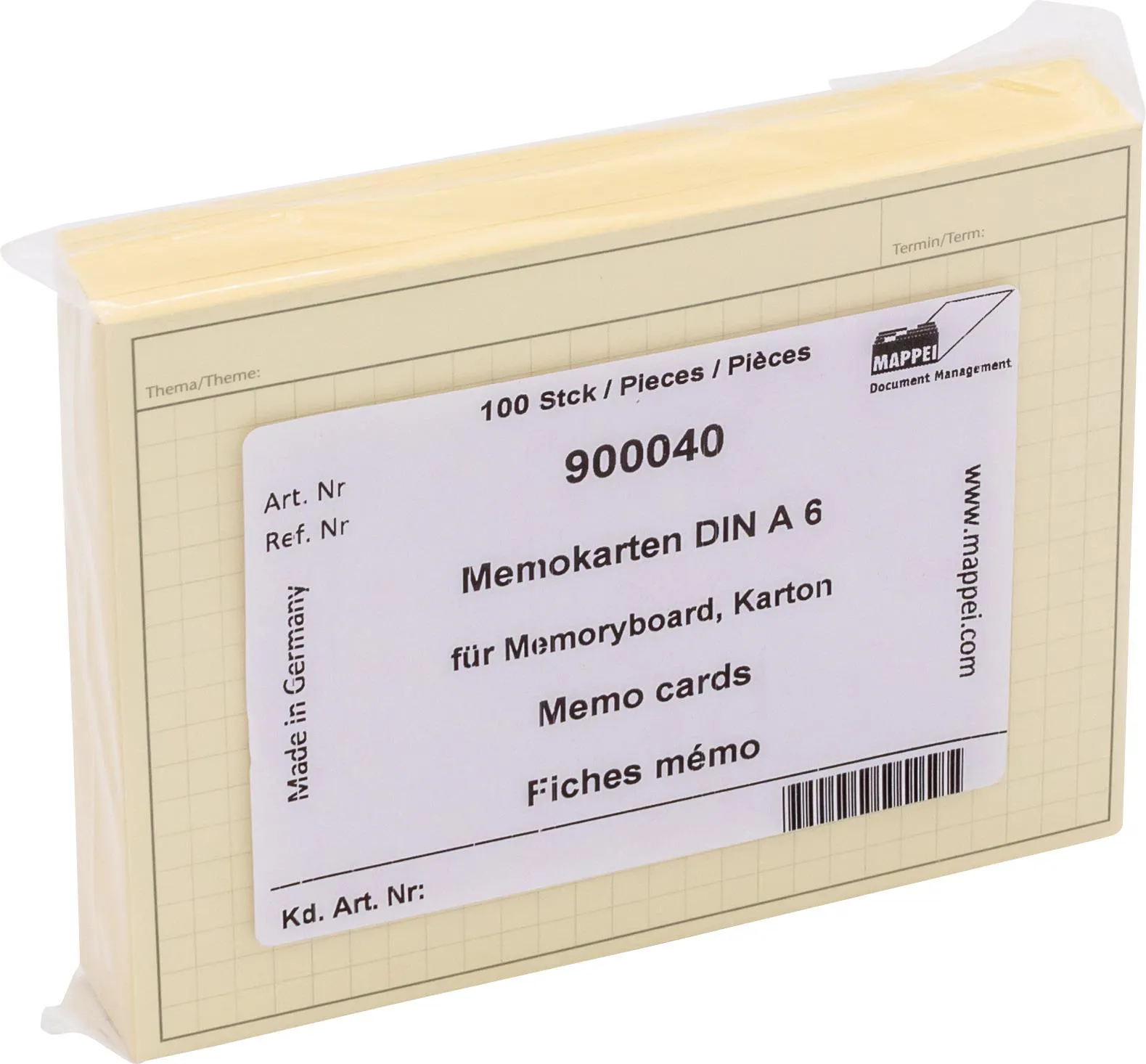 Memoblätter, 135x105 mm, Natronkarton hell, 130 g/qm