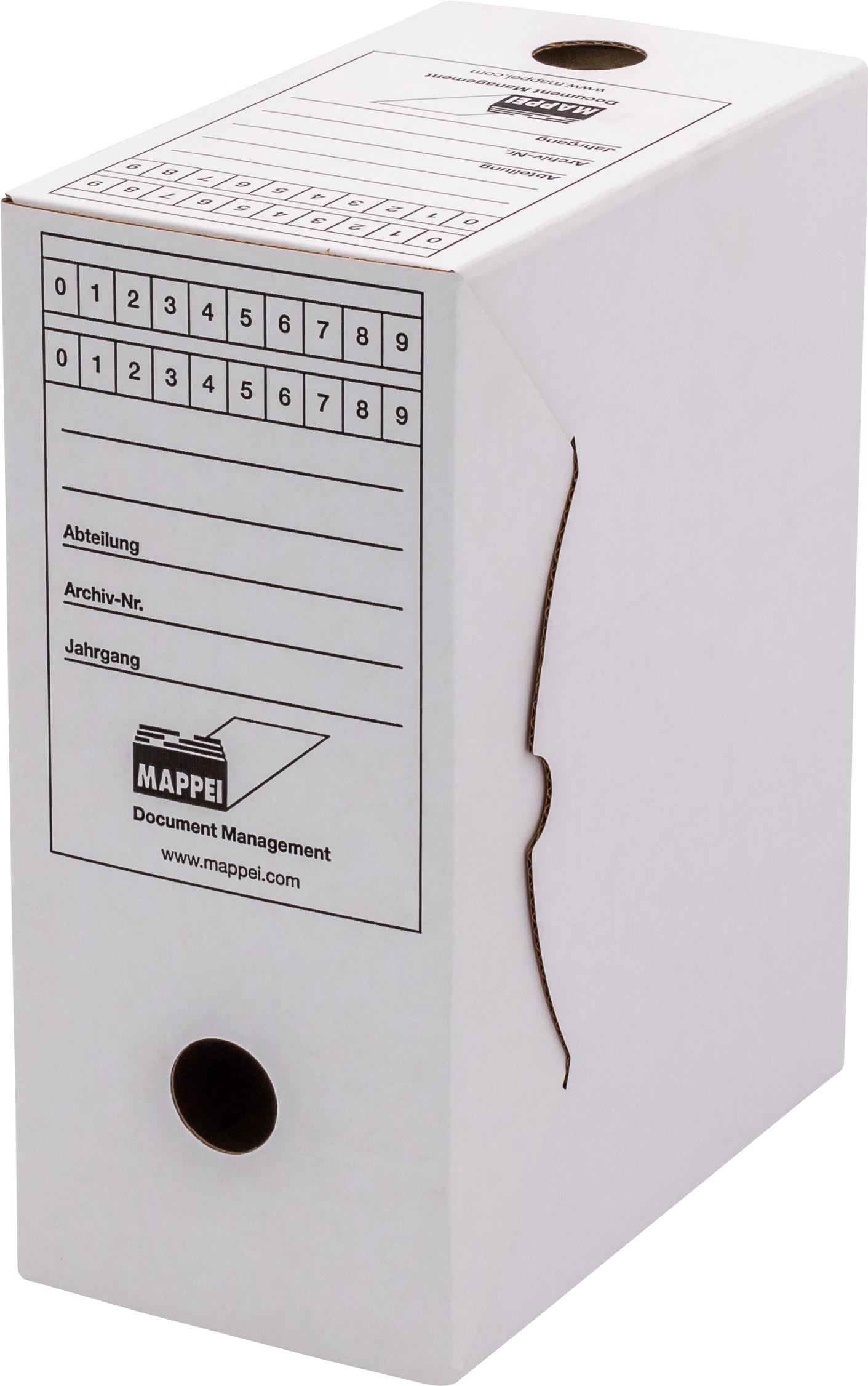 Archivschachtel A5, Boden/Deckel Steckverschl., Mikrow.