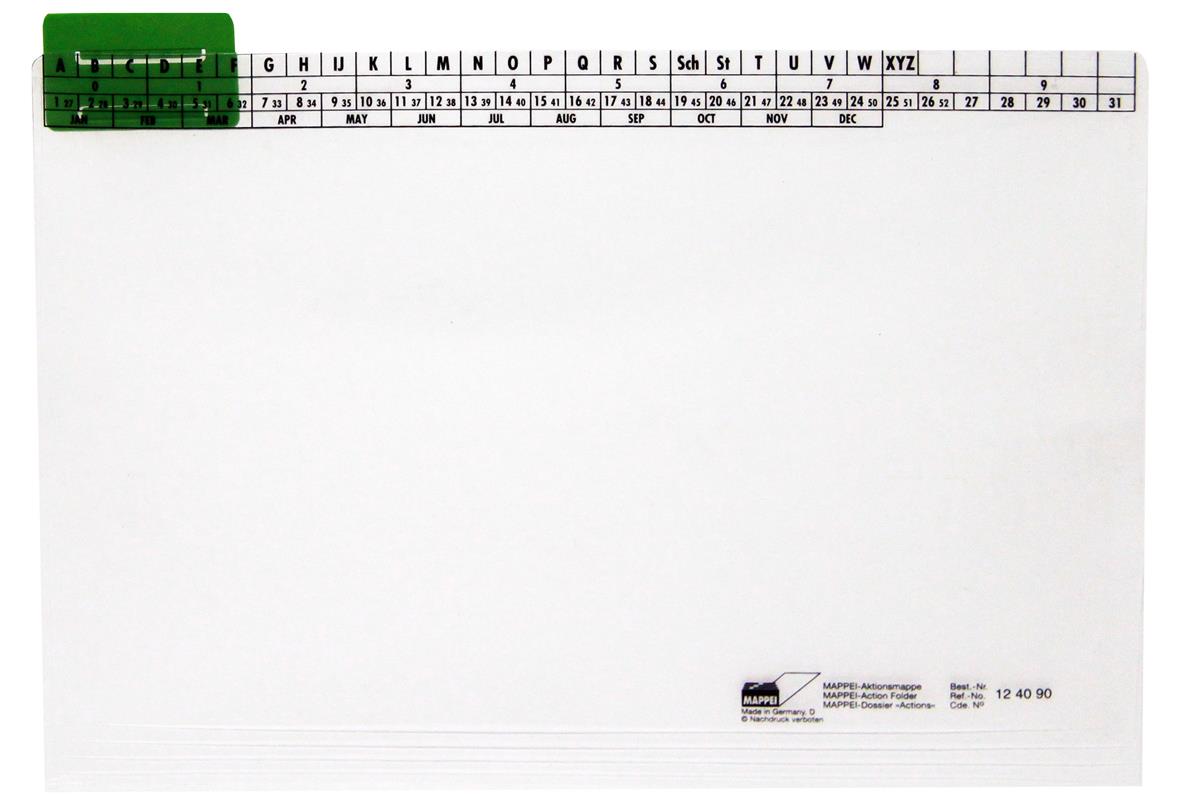 Aktionsmappe aus PP, 400 g/qm, klar, mit Läufer 