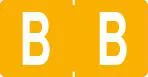 Klass.-Etikett (klein), Buchst. "B", hellorange, 500 Stck.