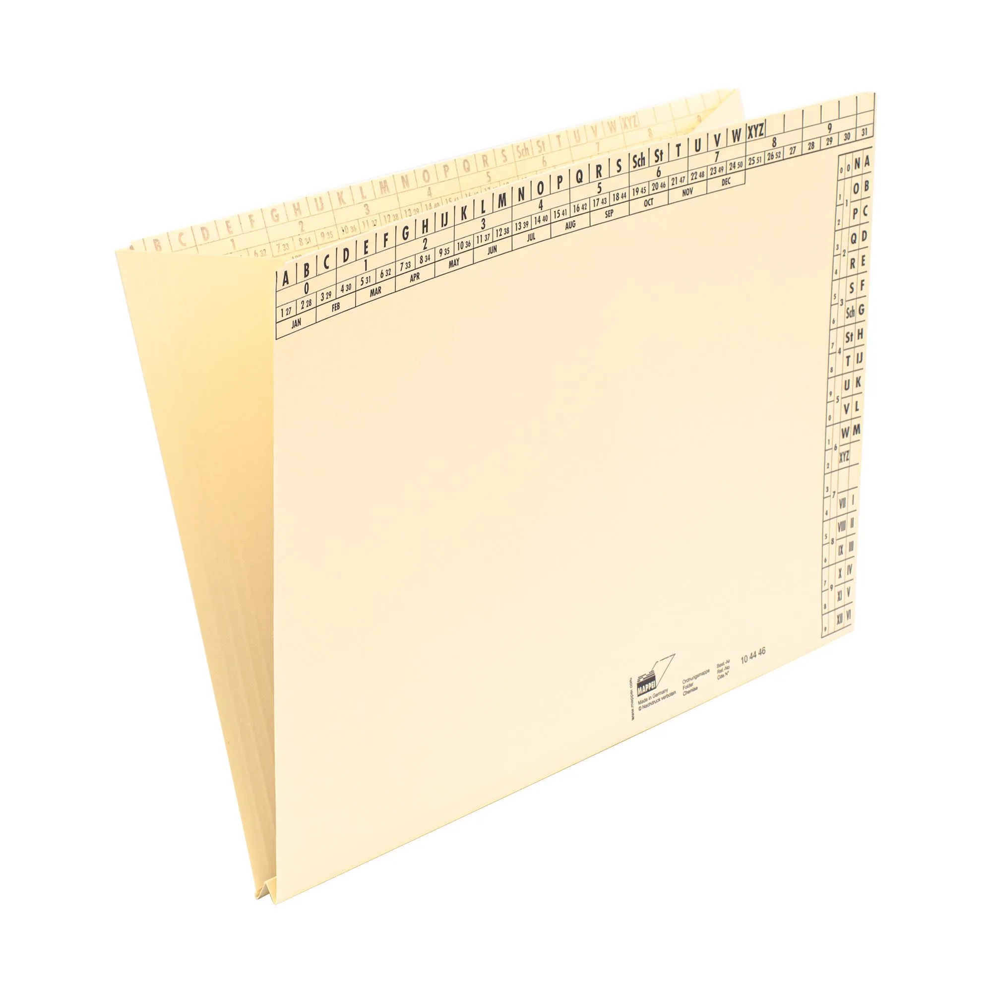 Ordnungsmappe A4,mit Bodenfalte, Officekarton hell, 230 g/qm-Artikelnummer-104446