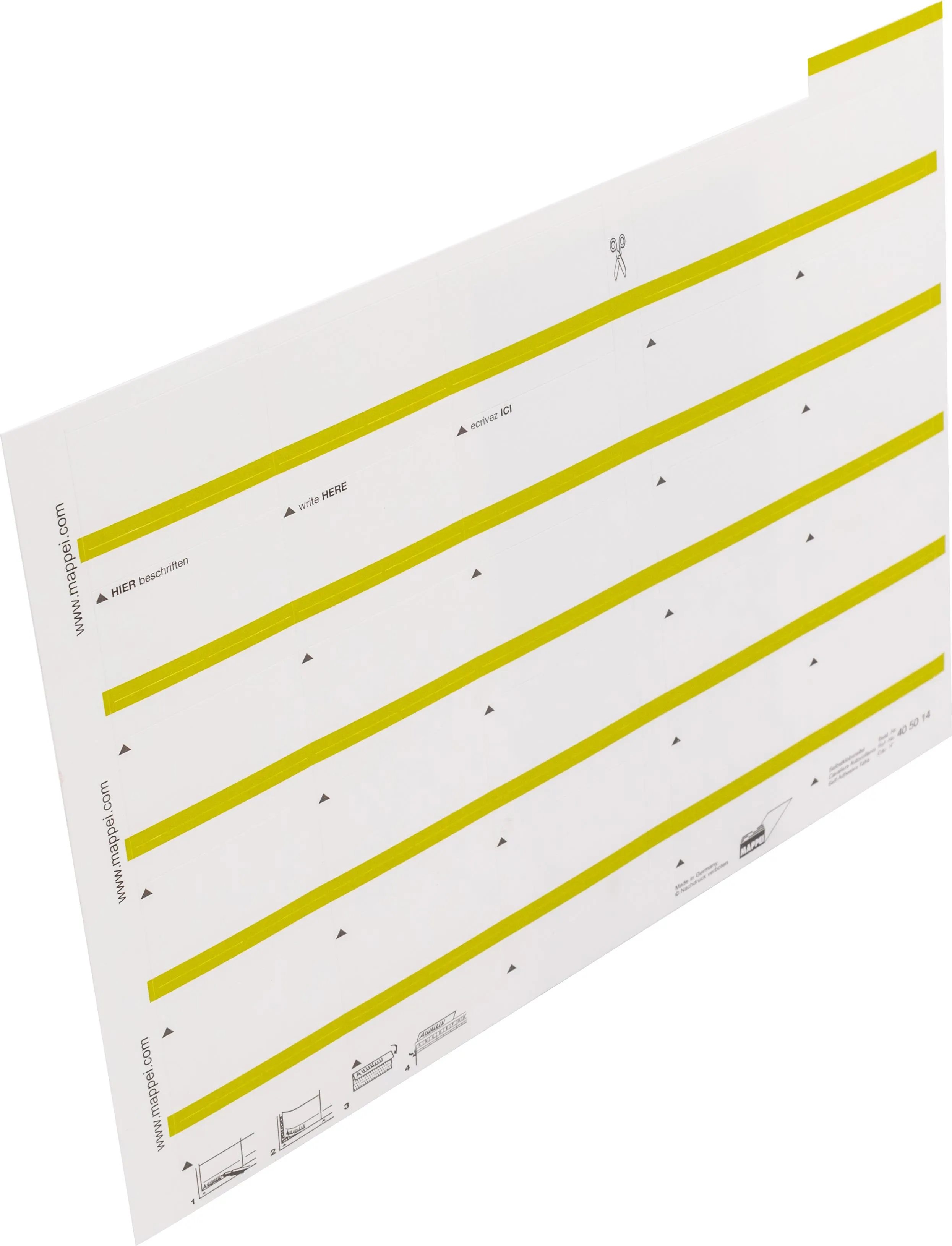 Selbstklebe-Reiter, dunkelgelb, 55 mm breit, Karton-Artikelnummer-405014