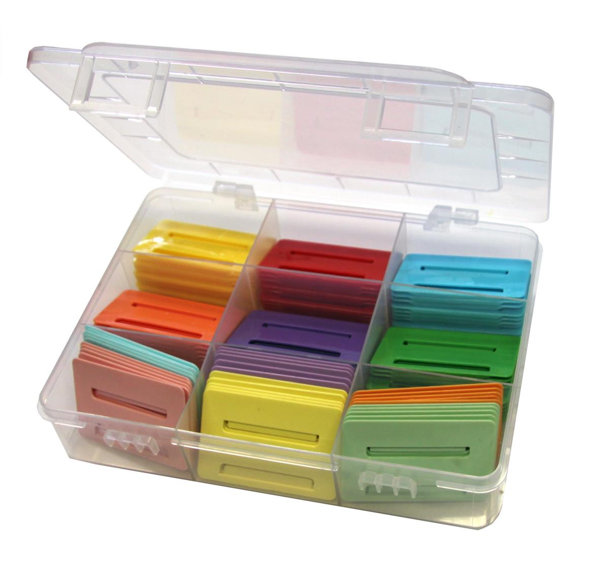 Beschriftungsläufer-Set, 55 mm, 90 Stück in 12 Farben in Box-Artikelnummer-394064