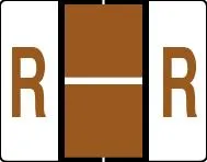 Buchstabenetikett (gross) "R", Farbe braun, 50/Bogen-Artikelnummer-761286/18