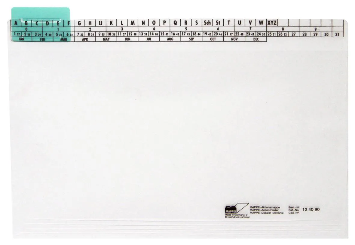 Aktionsmappe aus PP, 400 g/qm, klar, mit Läufer 