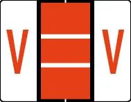 Buchstabenetikett (gross) "V", Farbe dunkelorange, 50/Bogen-Artikelnummer-761286/22