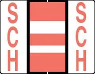 Buchstabenetikett (gross) "SCH", Farbe rosa, 50/Bogen-Artikelnummer-761286/35