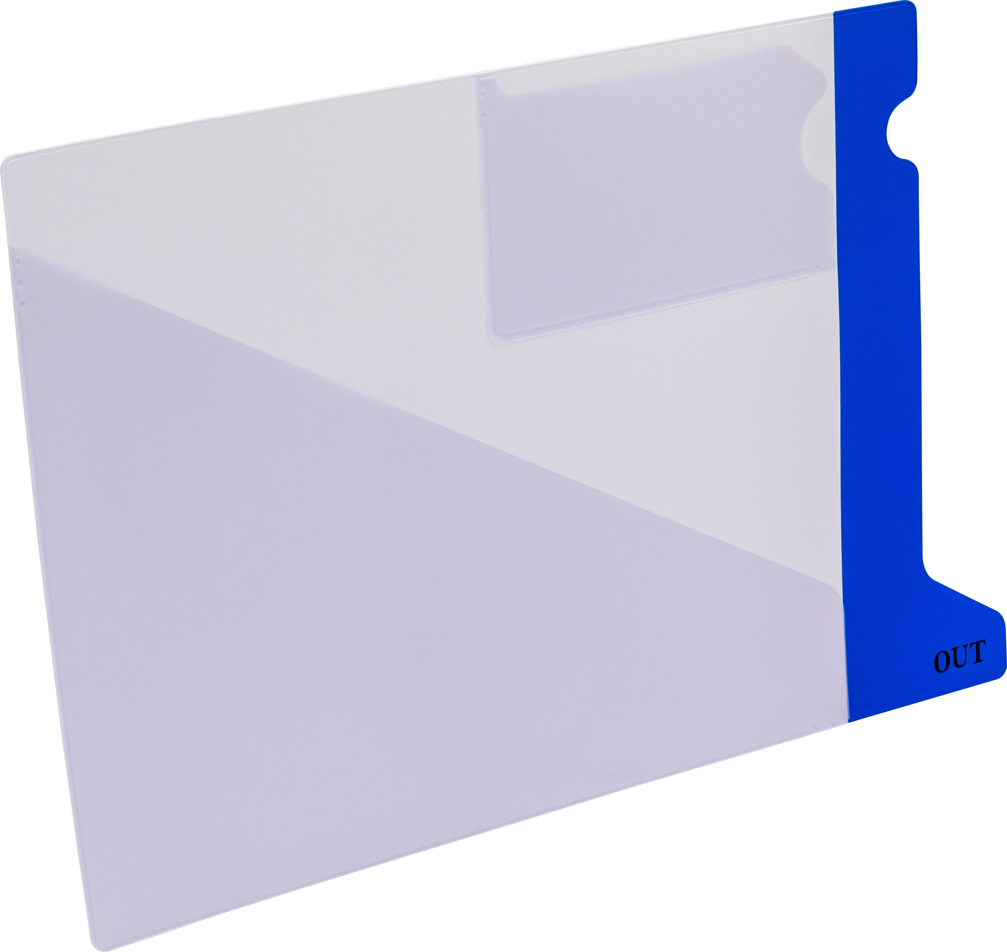 TABCOLOR-OUT-Mappe, blau, mit Taschen f. A4 u. A6