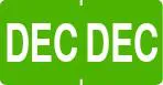 Monatsetikett "DEC", hellgrün, 500 Stck./Rolle