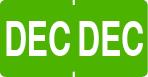 Monatsetikett "DEC", hellgrün, 500 Stck./Rolle