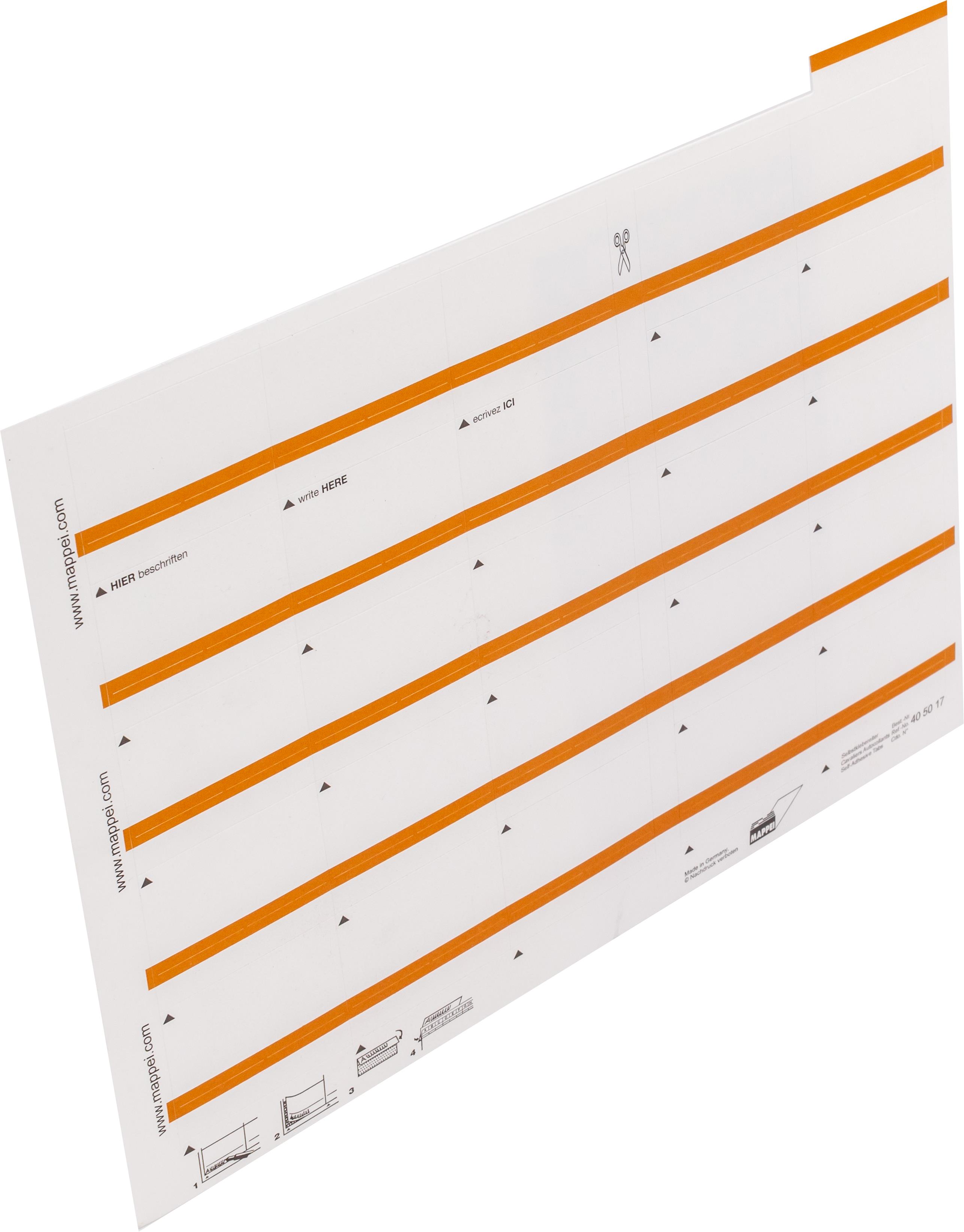 Selbstklebe-Reiter, Sonderfarbe, 55 mm breit, Karton
