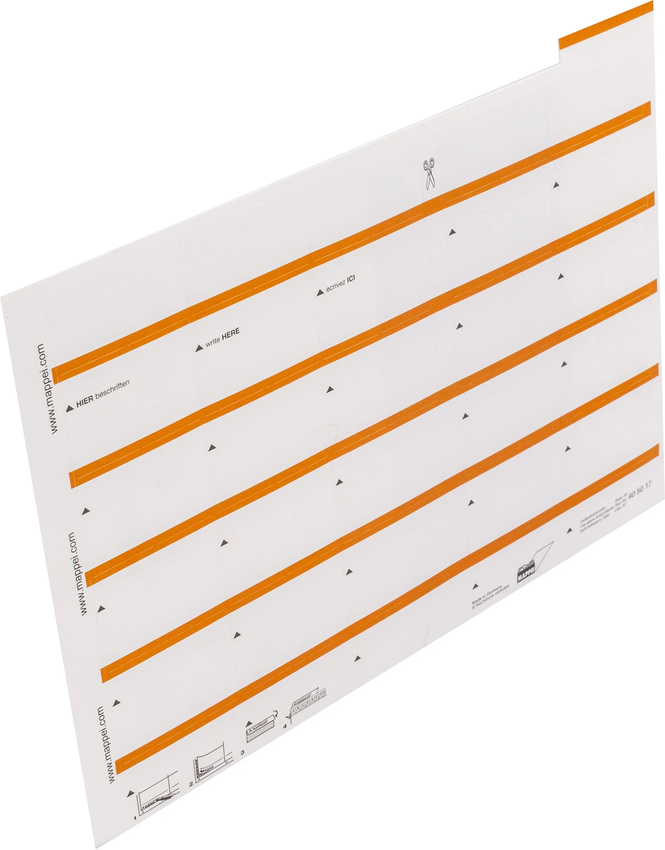 Selbstklebe-Reiter, rot-braun, 55 mm breit, Karton-Artikelnummer-405017