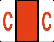 Buchstabenetikett (gross) "C", Farbe dunkelorange, 50/Bogen-Artikelnummer-761286/03