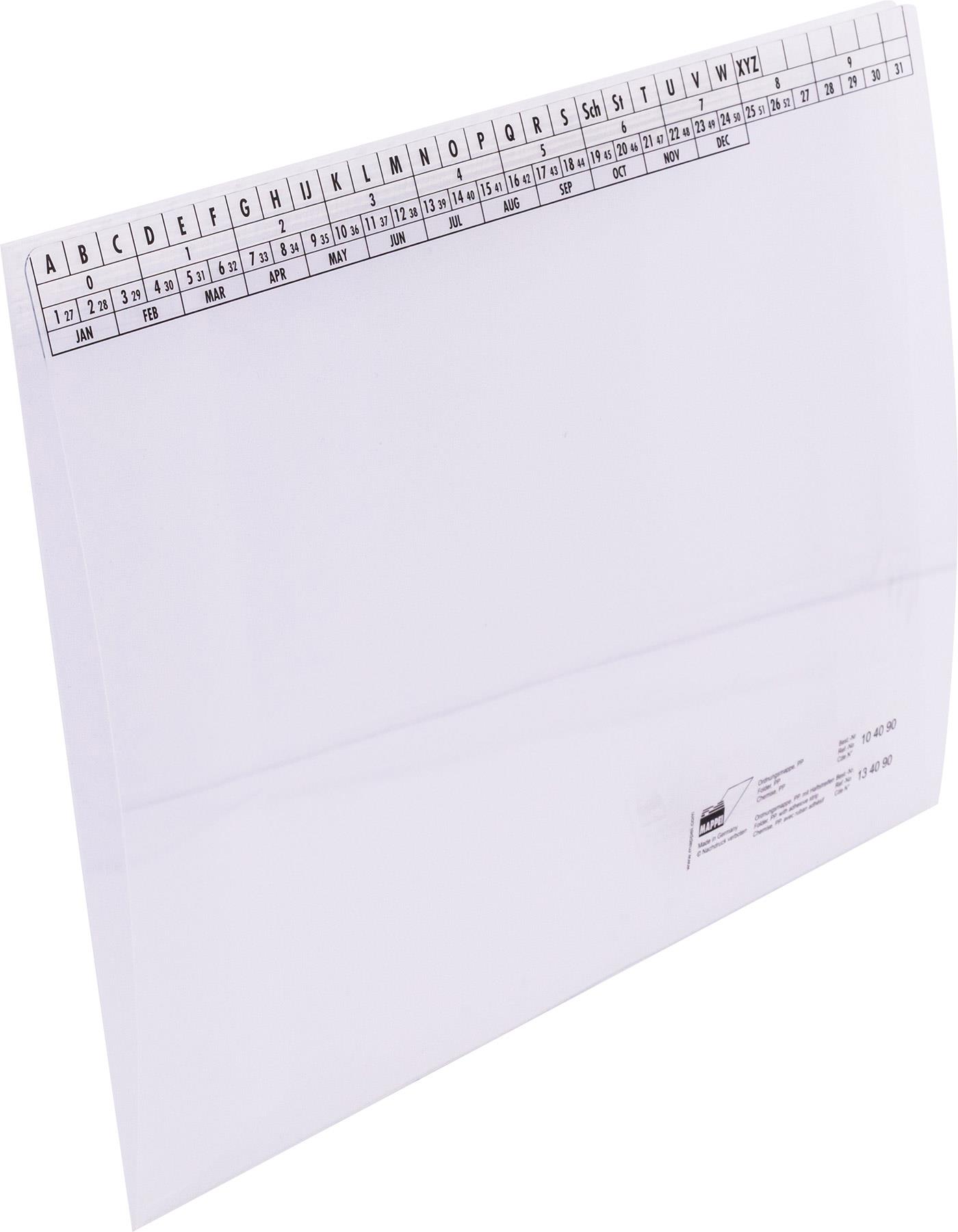 Ordnungsmappe A4, m. Haftstreifen, PP, 400 g/qm, glashell