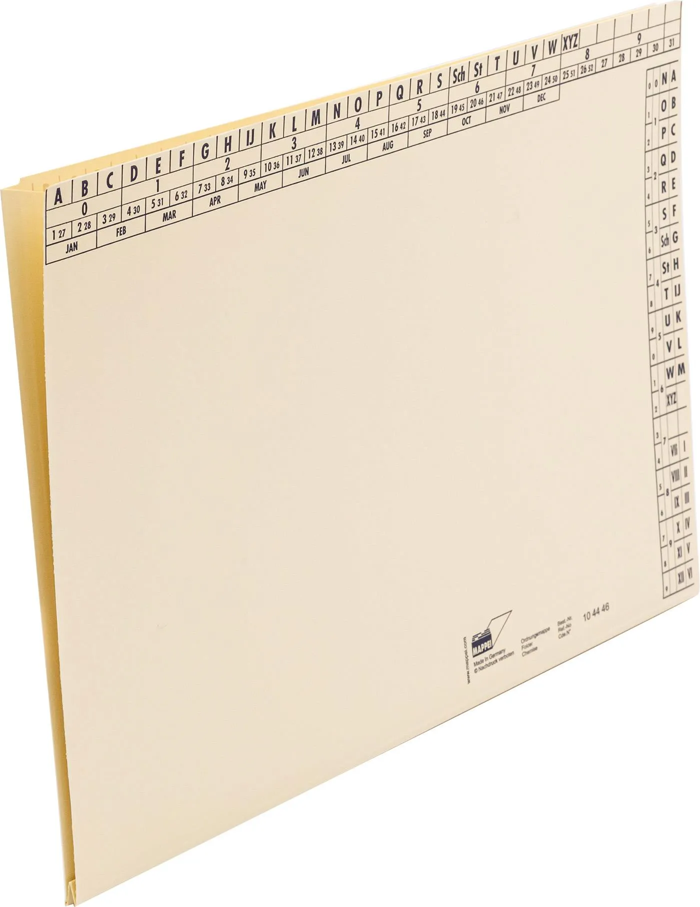 Ordnungsmappe A4,mit Bodenfalte, Officekarton hell, 230 g/qm-Artikelnummer-104446