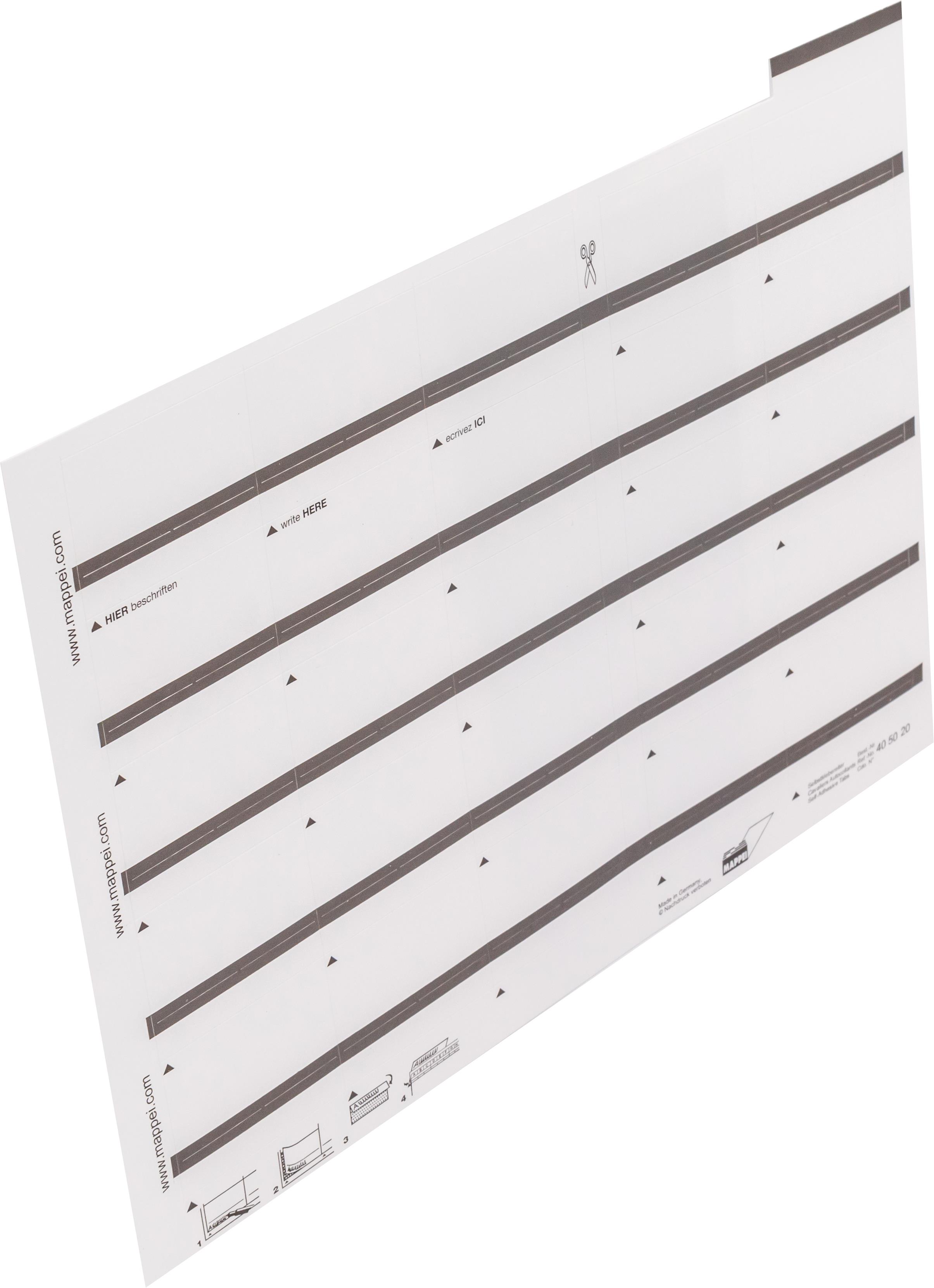 Selbstklebe-Reiter, schwarz, 55 mm breit, Karton