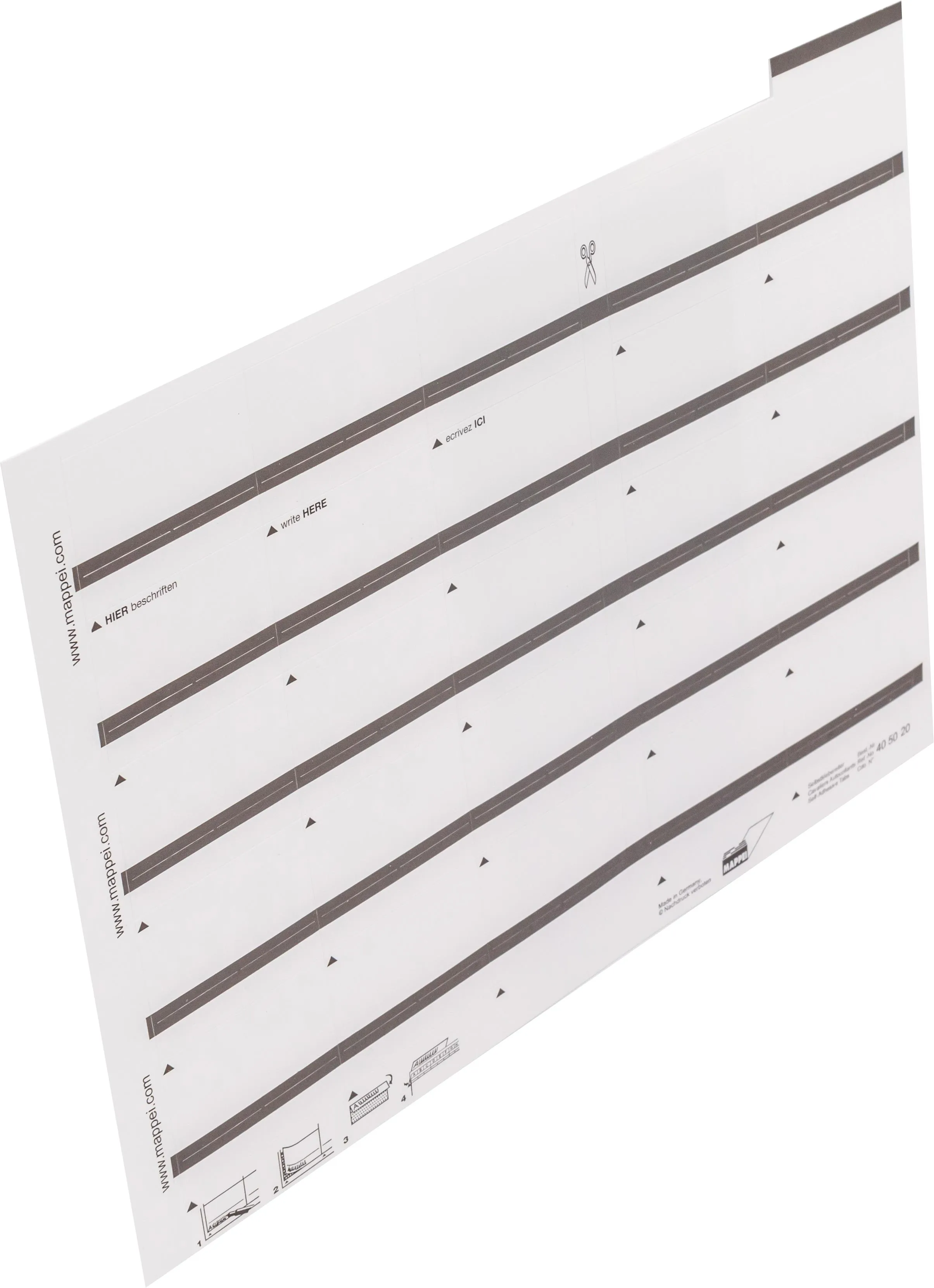 Selbstklebe-Reiter, schwarz, 55 mm breit, Karton-Artikelnummer-405020