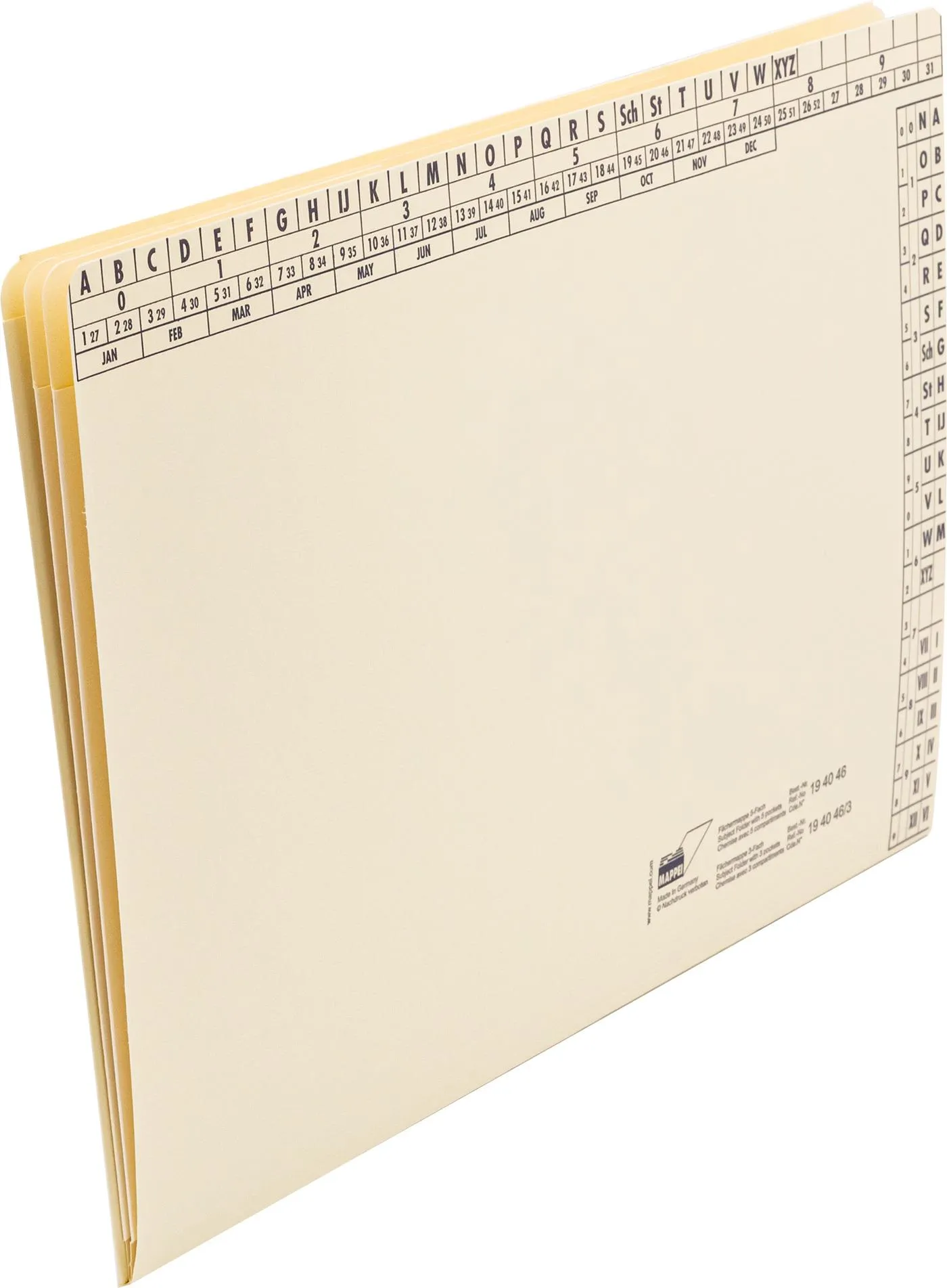 Fächermappe A4, 3 Fächer, Natron hell, 230 g/qm-Artikelnummer-194046/3