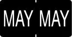 Monatsetikett "MAY", schwarz, 500 Stck./Rolle