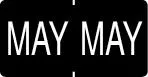 Monatsetikett "MAY", schwarz, 500 Stck./Rolle