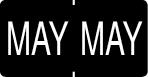 Monatsetikett "MAY", schwarz, 500 Stck./Rolle