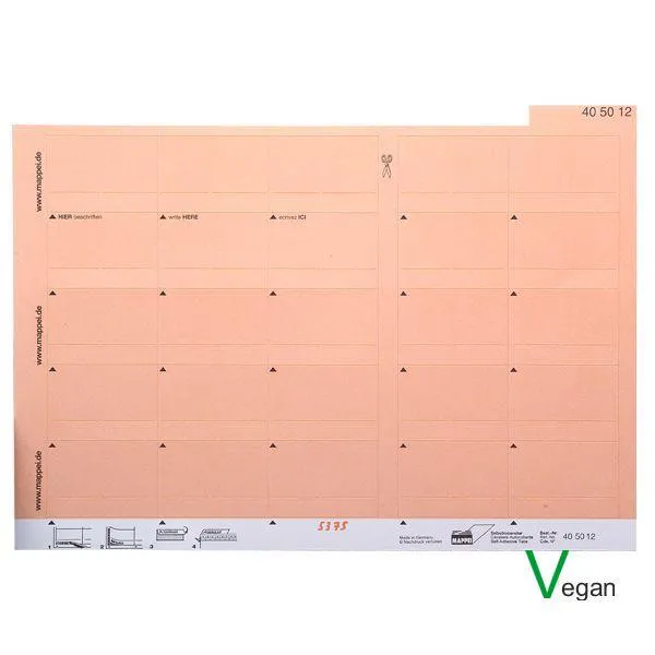 Selbstklebe-Reiter, hellorange, 55 mm breit, Karton