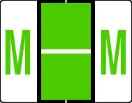 Buchstabenetikett (gross) "M", Farbe hellgrün, 50/Bogen